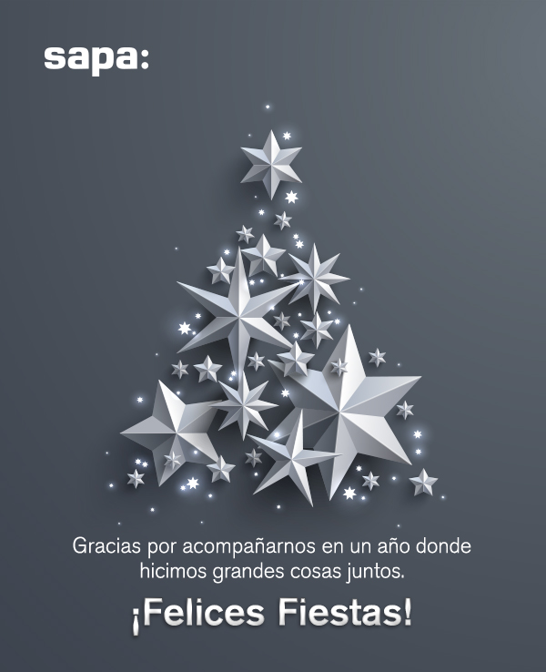 sapa: Gracias por acompañarnos en un año donde hicimos grandes cosas juntos. Felices fiestas